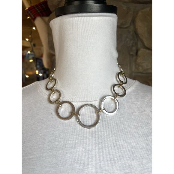 RLL Ralph Lauren Jewelry - VTG Ralph Lauren RLL Necklace 2 Tone Silver/Gold-tone 16" Large Link O Ring 64g